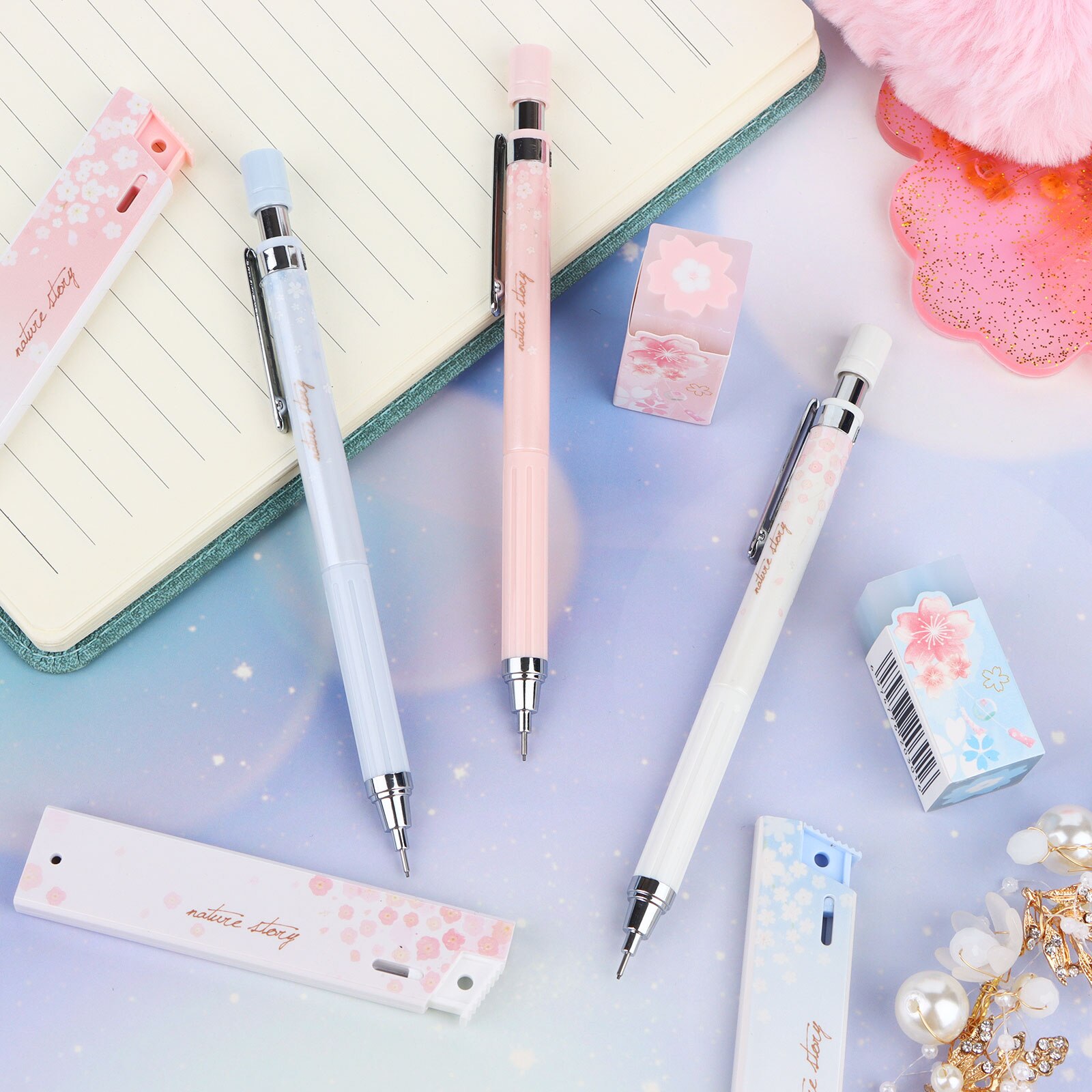 16pcs 0.5mm  긲 ý ü    Ʈ л ڵ  б 繫  Escolar Papelaria